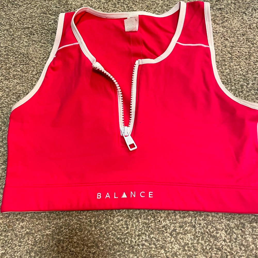 Balance Athletica/Vitality neon pink sports bra